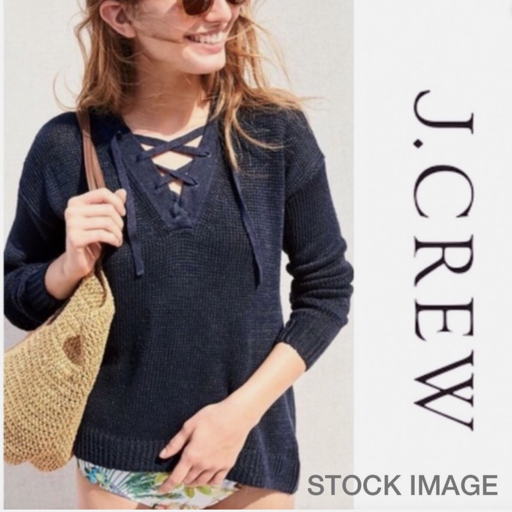 J. Crew Lace Up Sweater